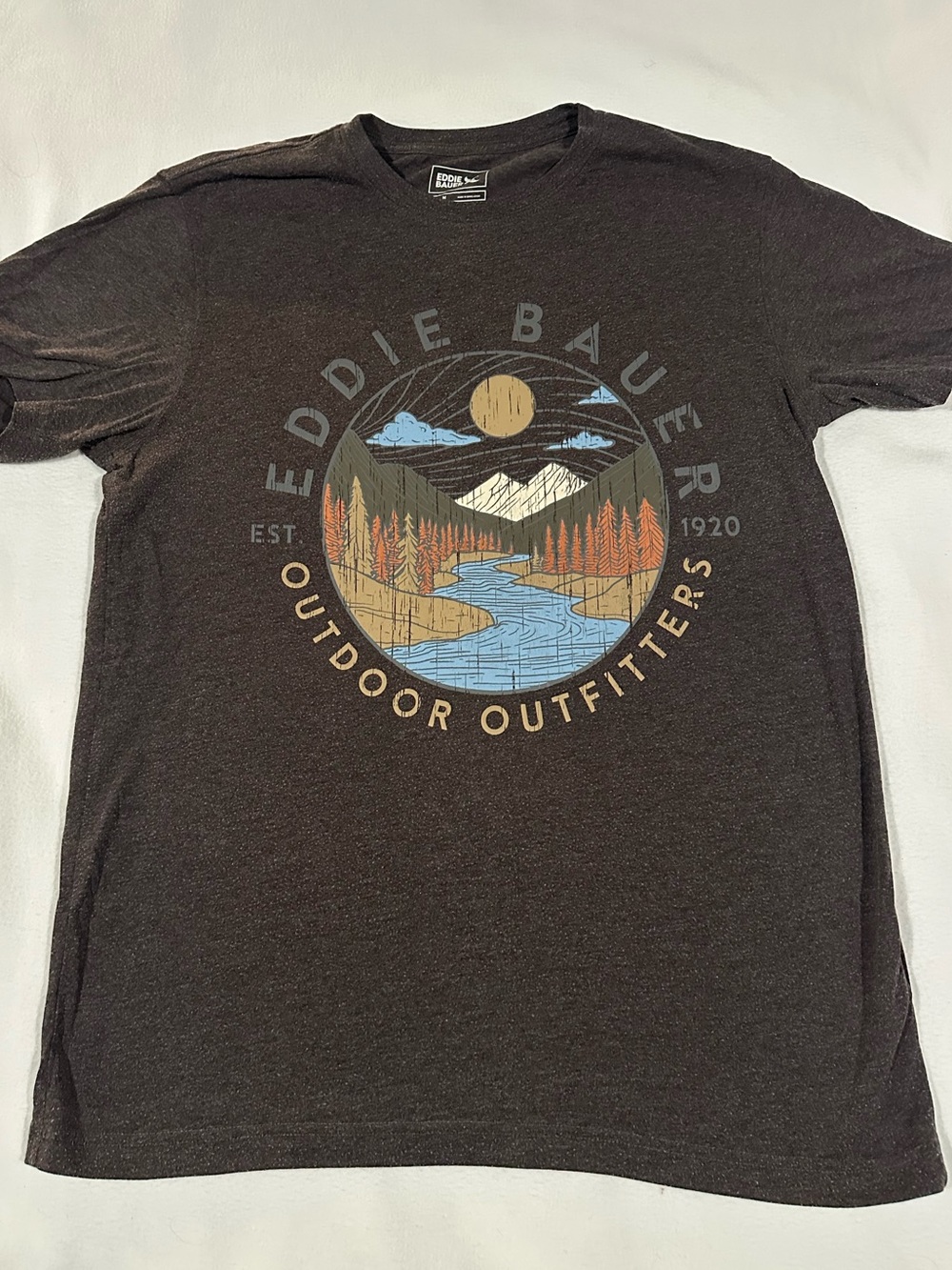 Eddie Bauer Charcoal Short Sleeve Outdoor Graphic Tee